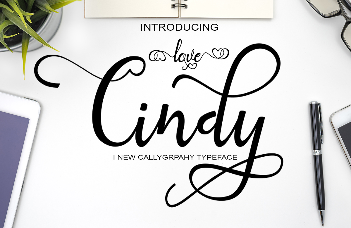 Love Cindy Script – A Versatile Handwriting Font for Real-Life Creative Projects